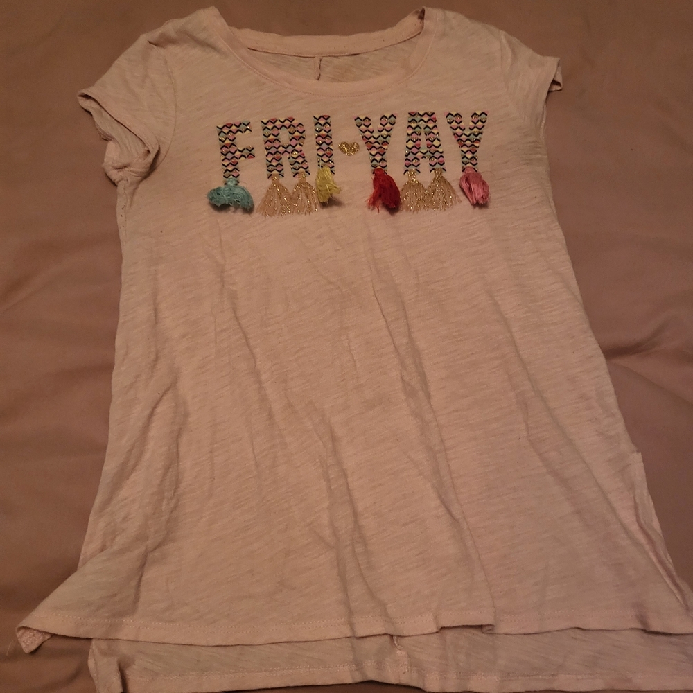 Kids fri-yay tassle top size lg